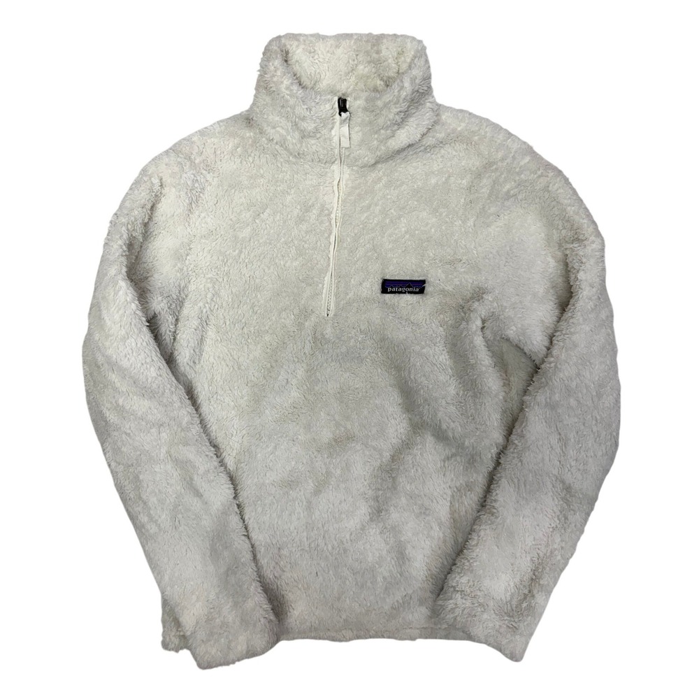 Patagonia Los Gatos 1/4 Zip Fleece Pullover Birch White Womens Medium